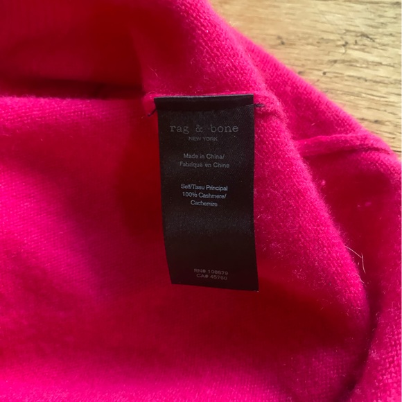 Rag & Bone Fuchsia Cashmere Sweater - Picture 3 of 4